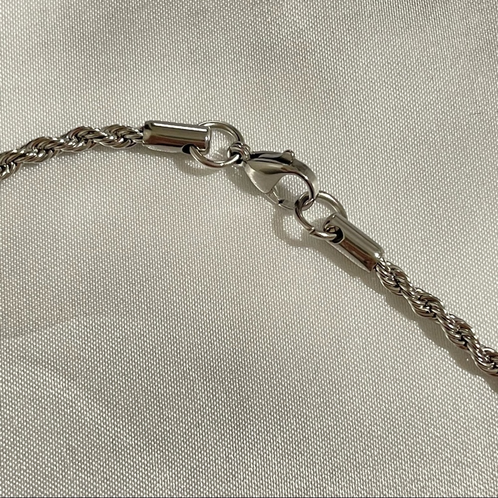 Silver Rope Chain Necklace - Picture 2 of 5